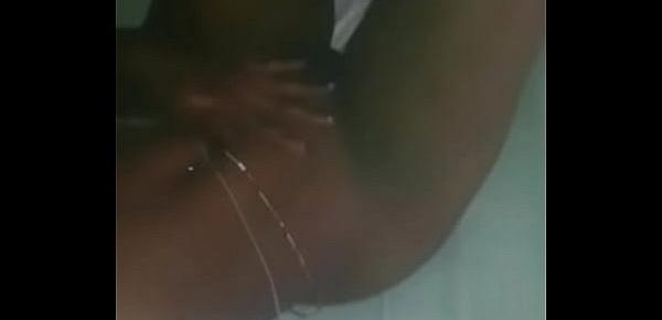  Horny Kenyan Chic rubs her pussy